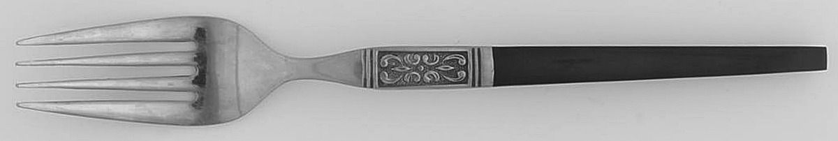 INR44 (Stainless, Black Handle) Fork by Interpur-1