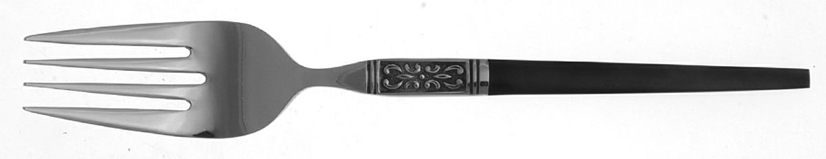 INR44 (Stainless, Black Handle) Individual Salad Fork by Interpur-1