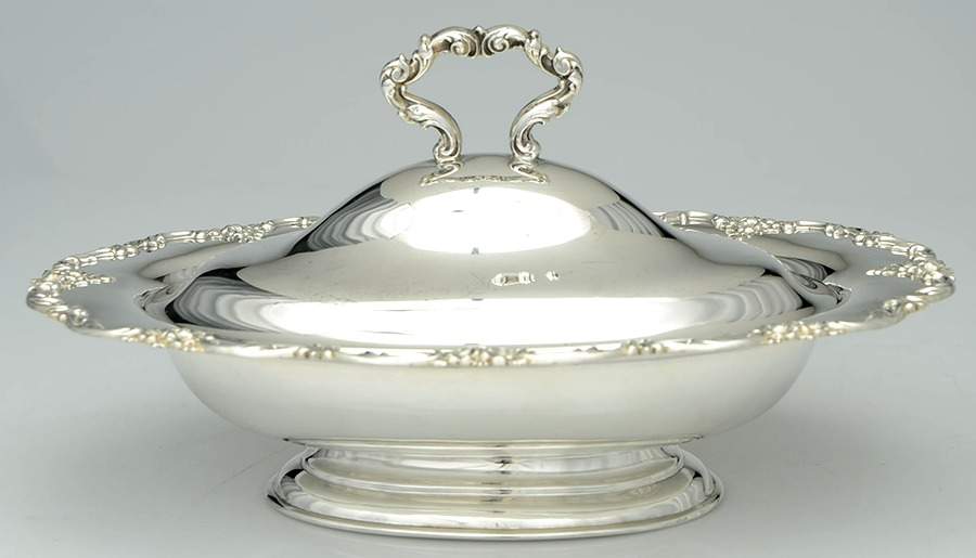 610 (Sterling, Hollowware) Oval Covered Vegetable by International Silver-1
