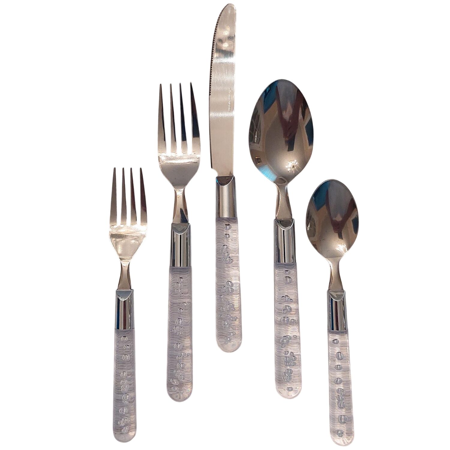 Bubblor Clear (Stainless) Fork by Ikea Flatware-1