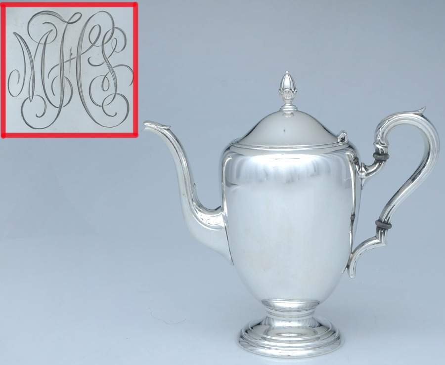 C344 (Sterling, Hollowware) Coffee Pot by International Silver-1