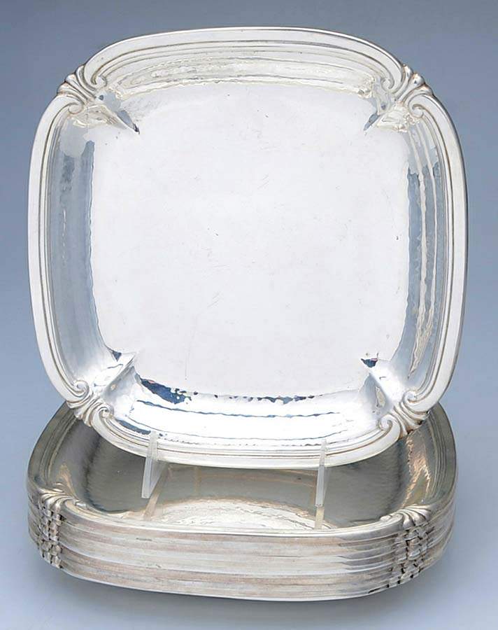 D187 (Sterling, Hollowware) 9" Luncheon Plate - Set of 12 by International Silver-1