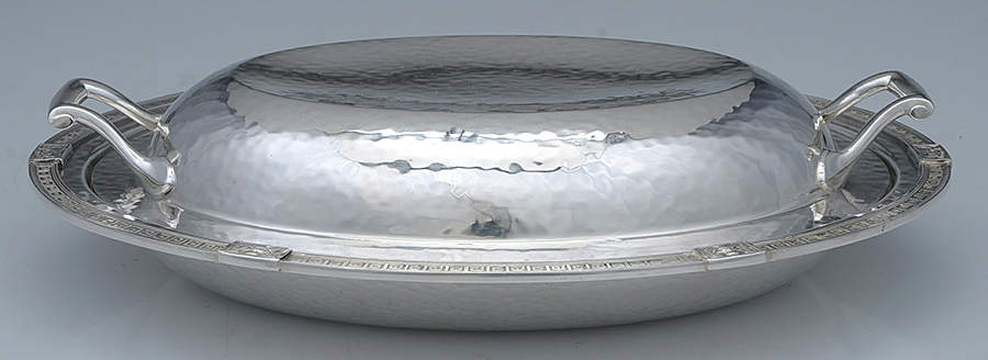 Etruscan (Silverplate, Hollowware) 10" Oval Double Vegetable by International Silver-1