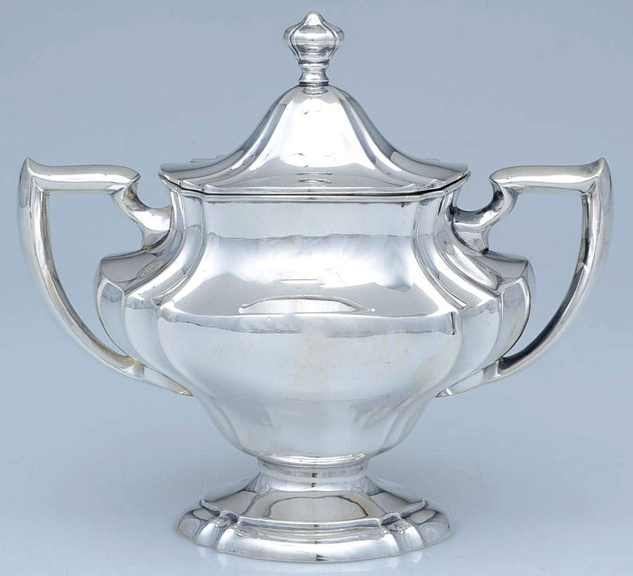 C1587 (Sterling, Hollowware) Sugar Bowl & Lid by International Silver-1