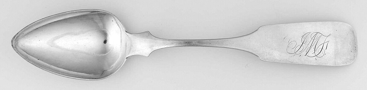 Coin Silver Flatware Tablespoon (Serving Spoon) by Isaac Reed & Son-1