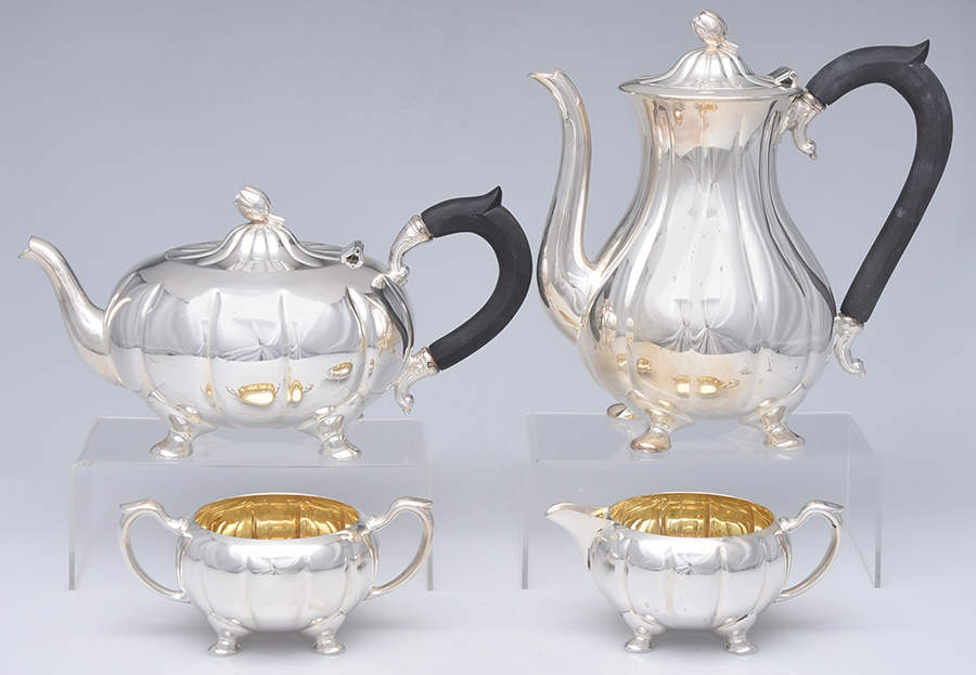 8-151 (Silverplate, Hollowware) 4 Piece Tea Set (PCP, PTP, PCR, PSUO) by International Silver-1