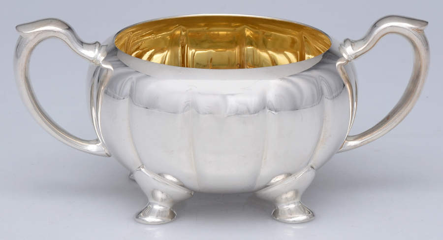 8-151 (Silverplate, Hollowware) Silverplate Open Sugar Bowl by International Silver-1