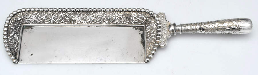 7D (Silverplate, Hollowware) Large Hllw Hndl Crumb Knife/Crumber,Plate Blade by International Silver-1