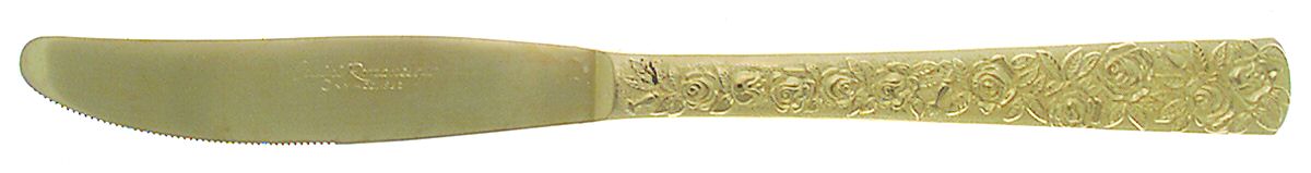 Cellini Romanesque (Gold Electroplate) Modern Solid Knife by Japan-1