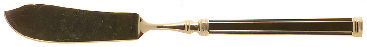 Golden Imperial-Black (Gold Electroplate) Flat Handle Master Butter Knife by Japan-1