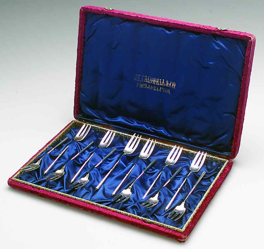 Sterling Hollowware Pastry Fork - Set of 12 by J E Caldwell-1