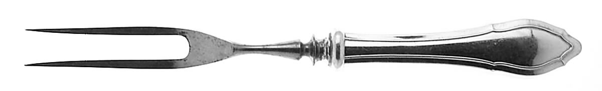 Blenheim (Sterling, 1906) Small Steak Carving Fork with Stainless Prongs by Joseph Mayer (USA)-1