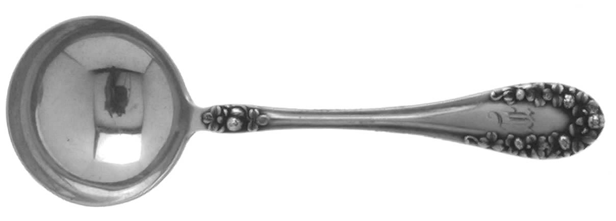 Clover Blossom (Sterling, 1906) Round Bowl Soup Spoon (Bouillon) by Joseph Mayer (USA)-1