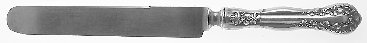Clover Blossom (Sterling, 1906) Monogramed Old French Hollow Knife with Bolster by Joseph Mayer (USA)-1