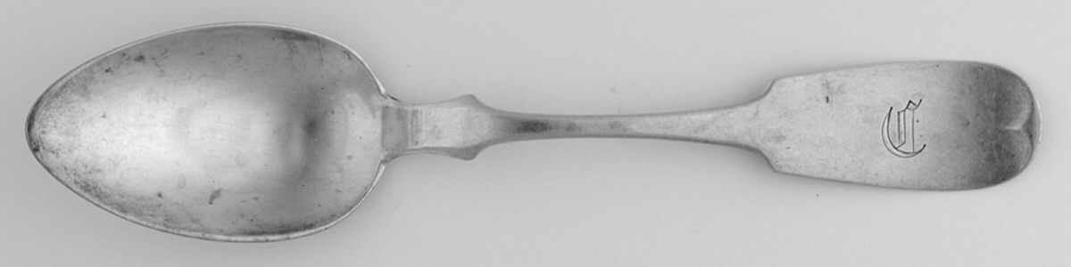 Kentucky Tipt (Sterling, 1855) Monogrammed Oval Dessert/Soup Spoon by Joseph Seymour-1