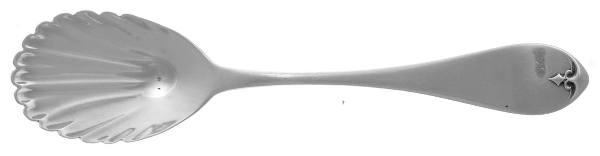 Antique (Sterling, 1865) Coin Sugar Shell Spoon by JB & SK Knowles Silver-1