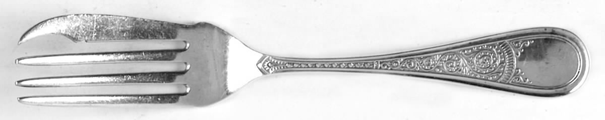Coronet (Sterling, 1879) Large Individual Solid Fish/Salad Fork by JB & SK Knowles Silver-1