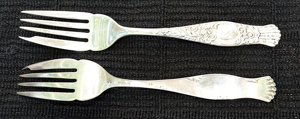 King (Sterling, 1886) Individual Salad Fork by JB & SK Knowles Silver-1