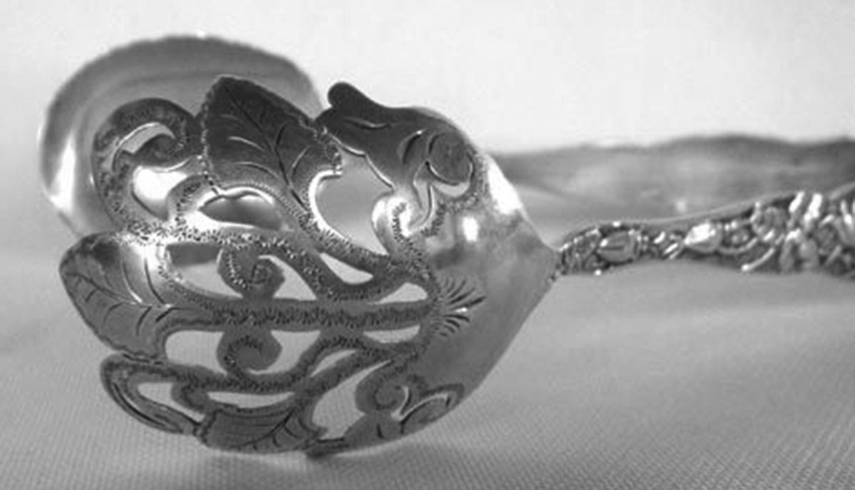 Rose (Sterling, 1881) Large Ice Serving Tongs by JB & SK Knowles Silver-1
