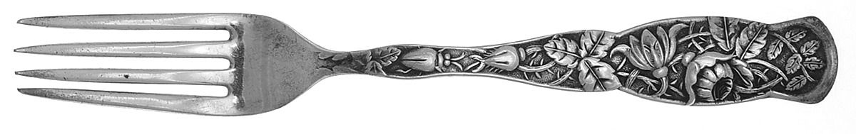 Rose (Sterling, 1881) Solid Youth Tea Fork by JB & SK Knowles Silver-1