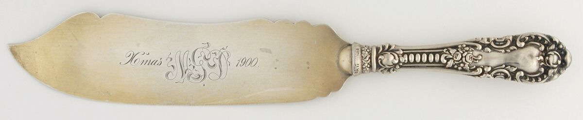 Apollo (Sterling) Large Hollow Handle Ice Cream Slicer Sterling Bld by JB & SK Knowles Silver-1