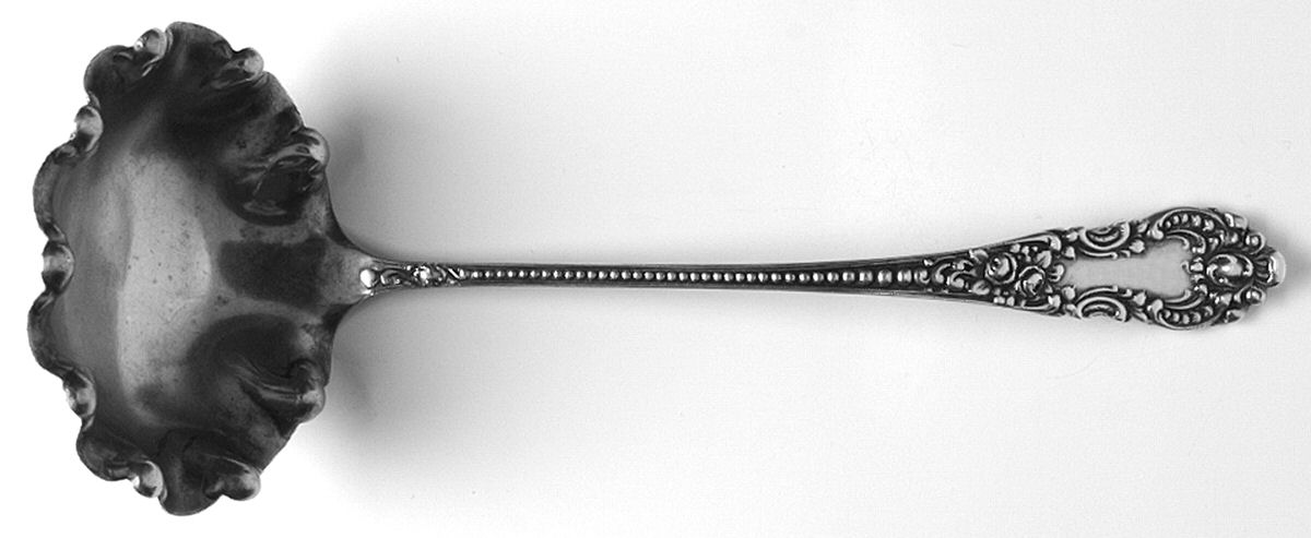 Apollo (Sterling) Solid Piece Cream Ladle by JB & SK Knowles Silver-1