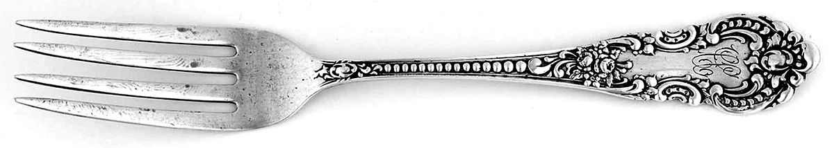 Apollo (Sterling) Monogrammed Youth Fork by JB & SK Knowles Silver-1
