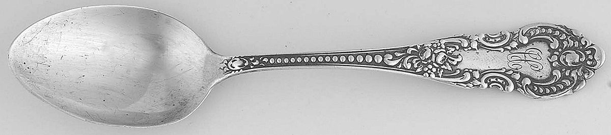 Apollo (Sterling) Monogram Teaspoon by JB & SK Knowles Silver-1