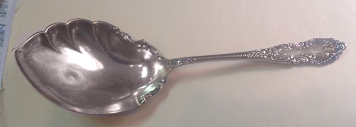 Apollo (Sterling) Vegetable Serving Spoon (Solid) by JB & SK Knowles Silver-1