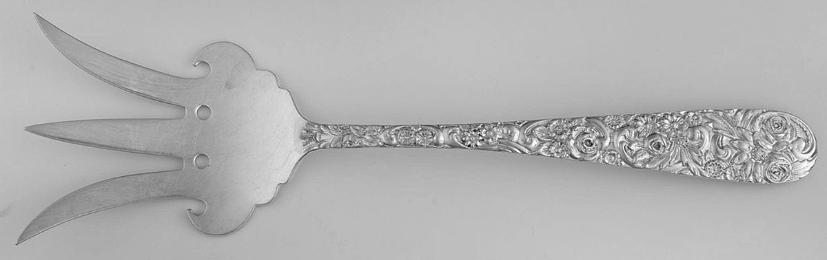 Repousse (Sterling, 1910) Relish Fork by Jenkins & Jenkins-1