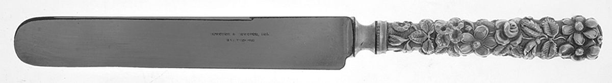 Repousse (Sterling, 1910) Old French Hollow Knife with Bolster by Jenkins & Jenkins-1