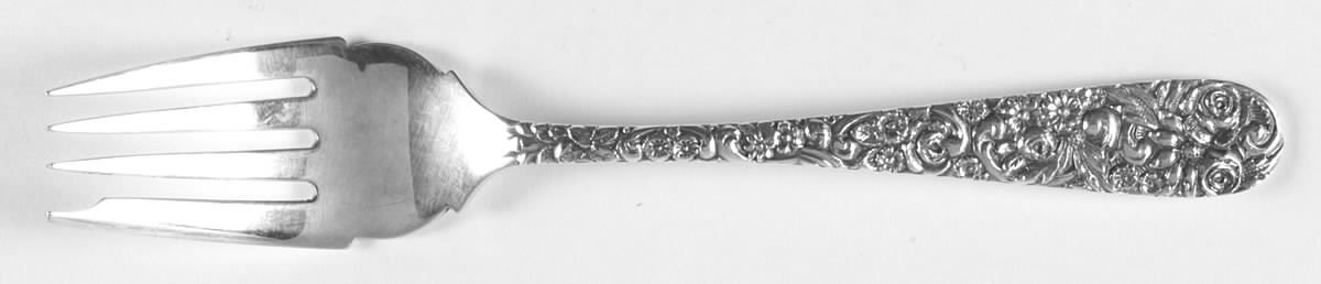 Repousse (Sterling, 1910) Individual Salad Fork by Jenkins & Jenkins-1