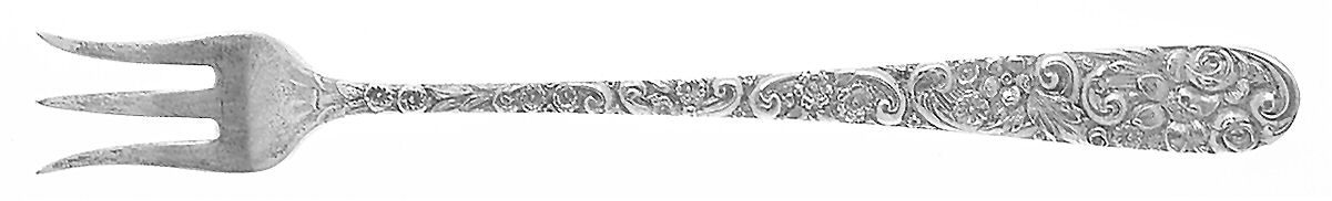 Repousse (Sterling, 1910) Oyster Fork by Jenkins & Jenkins-1