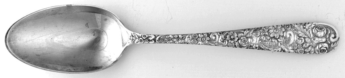 Repousse (Sterling, 1910) Tablespoon (Serving Spoon) Medium by Jenkins & Jenkins-1
