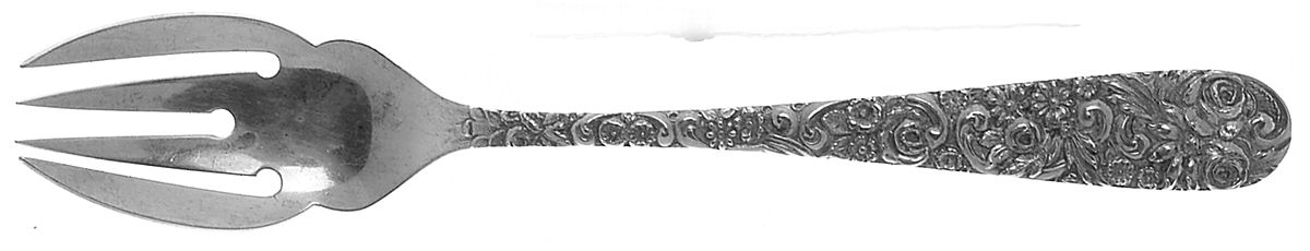 Repousse (Sterling, 1910) Individual Solid Fish Fork by Jenkins & Jenkins-1