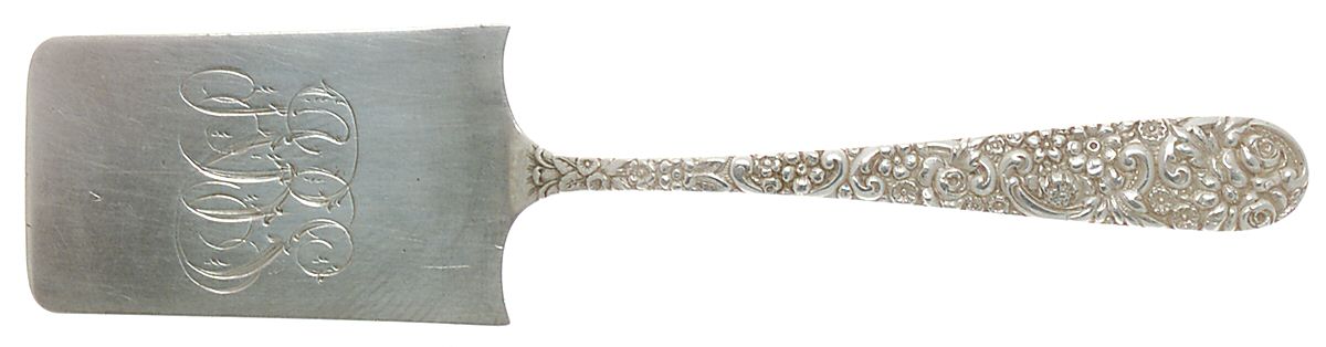 Repousse (Sterling, 1910) Solid Hot Cake Server by Jenkins & Jenkins-1