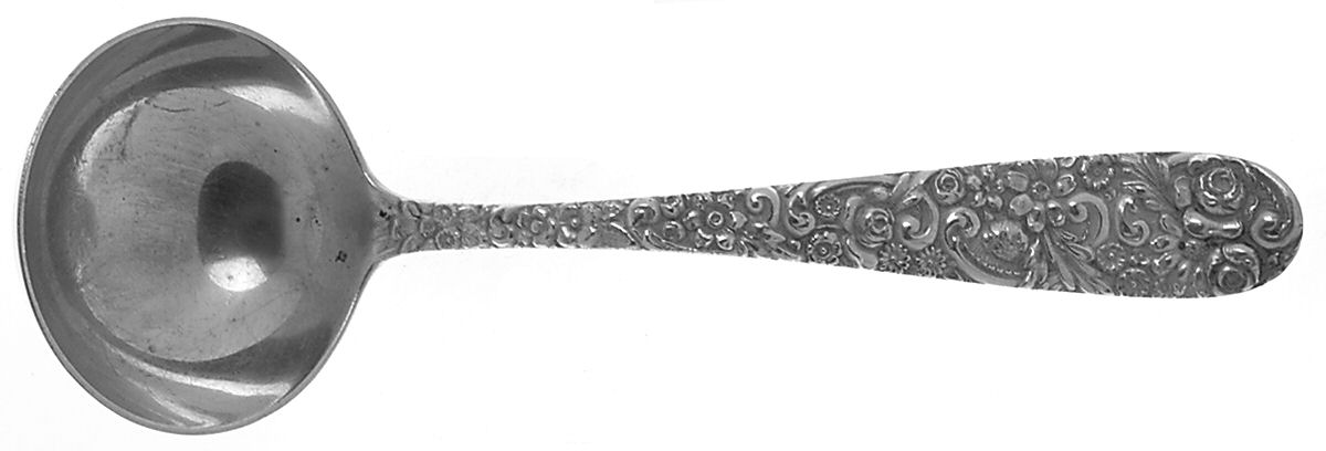 Repousse (Sterling, 1910) Solid Gravy Ladle by Jenkins & Jenkins-1