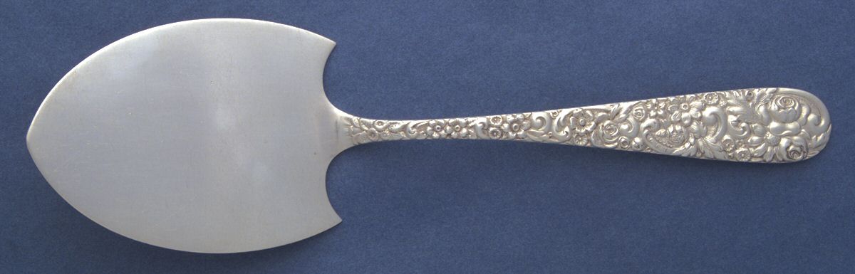 Repousse (Sterling, 1910) Large Solid Pie Knife by Jenkins & Jenkins-1
