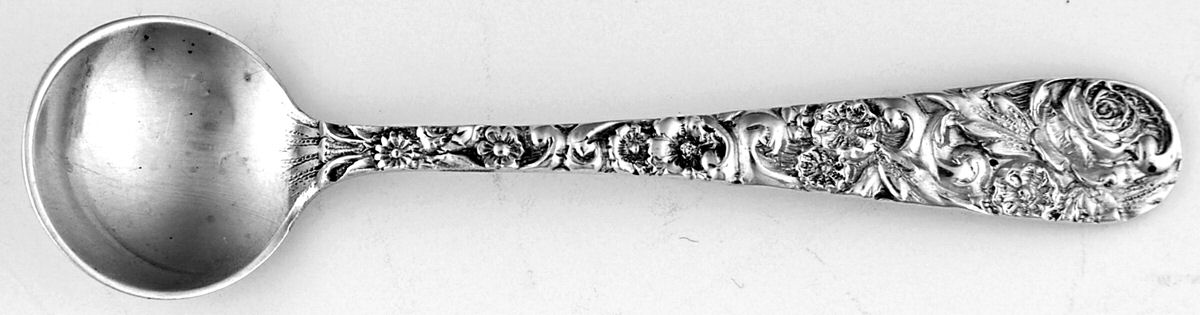 Repousse (Sterling, 1910) Master Salt Spoon by Jenkins & Jenkins-1