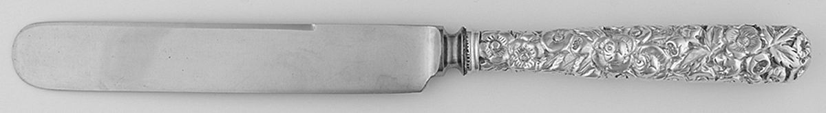 Repousse (Sterling, 1910) Blunt Hollow Knife with Bolster by Jenkins & Jenkins-1