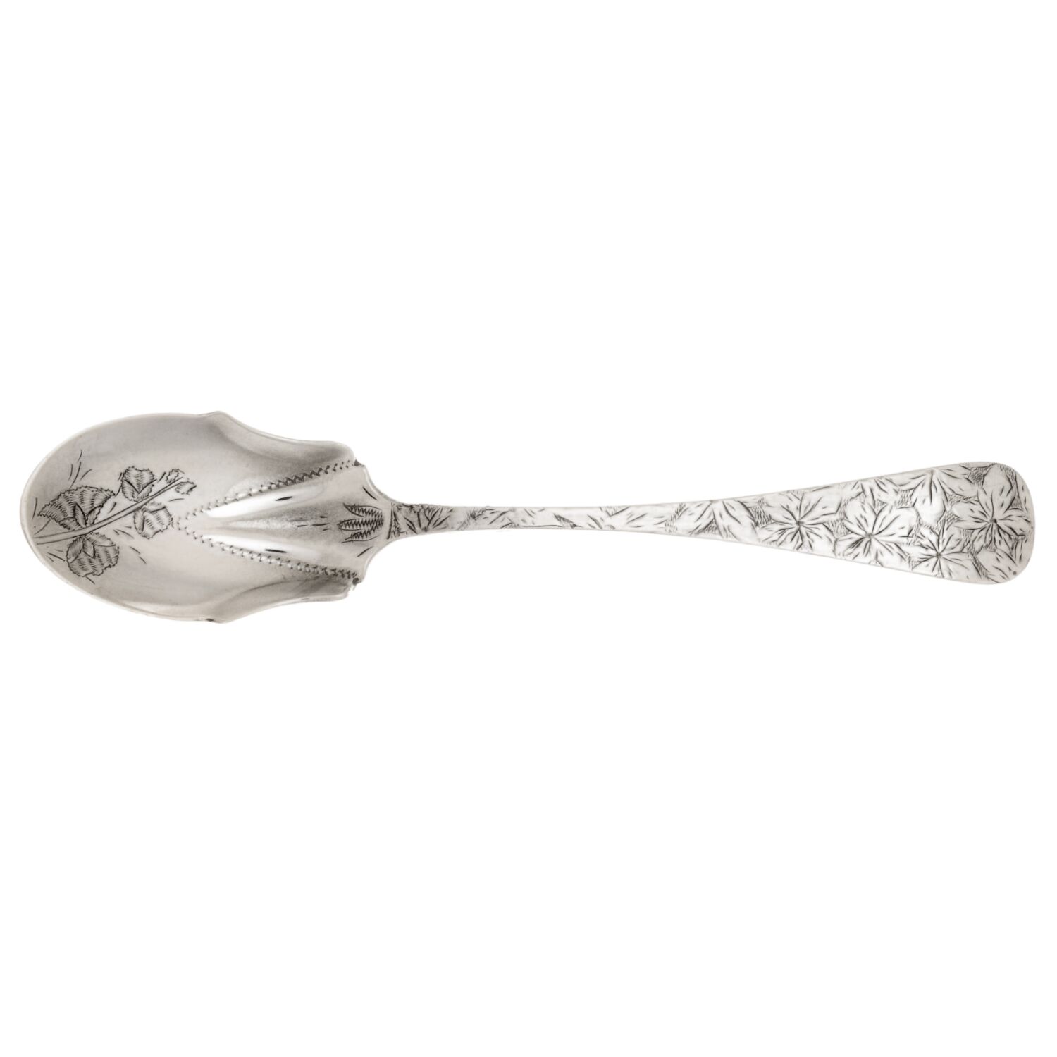 JSE1 (Sterling) Ice Cream Spoon Bright Cut by Joseph Seymour-1
