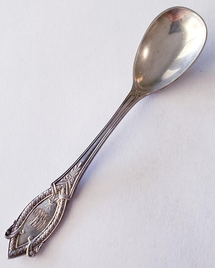Diamond (Sterling, 1860) Egg Spoon by John Polhamus-1