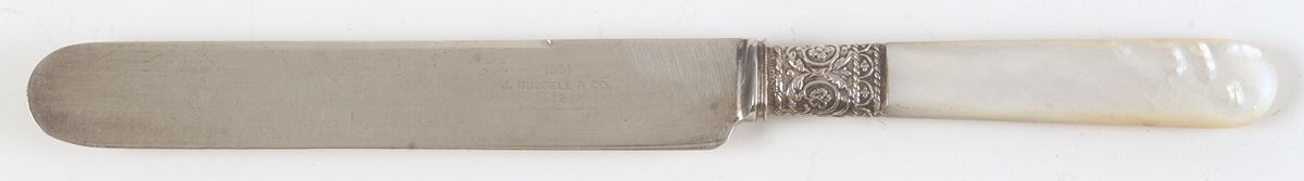 Pearl Handle 1 (Sterling) Pearl Handle Breakfast Knife by 1834 J Russell & Co.-1