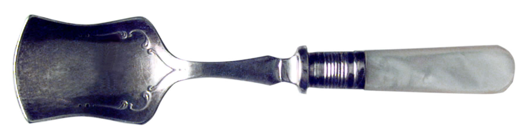 Pearl Handle (Silverplate Bolster) Solid Bon Bon Spoon by JBS-1