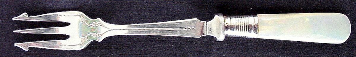 Pearl Handle (Silverplate Bolster) Cocktail/Seafood Fork by JBS-1