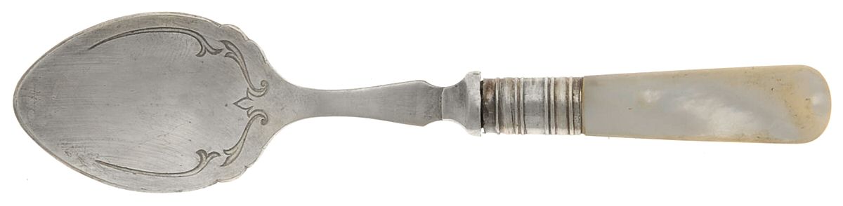 Pearl Handle (Silverplate Bolster) Sugar Spoon by JBS-1
