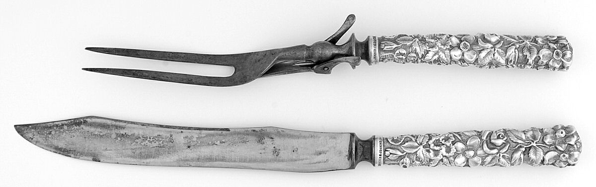 JEJ3 (STERLING) Small Silverplate Blade 2-Piece Steak Carving Set by Jenkins & Jenkins-1