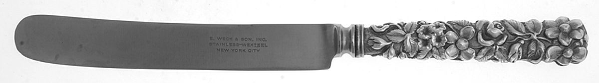 JEJ3 (STERLING) Old French Hollow Knife with Bolster by Jenkins & Jenkins-1