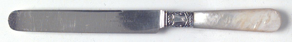 Pearl Handle 3 (Sterling) Pearl Handle Individual Dessert Knife by 1834 J Russell & Co.-1