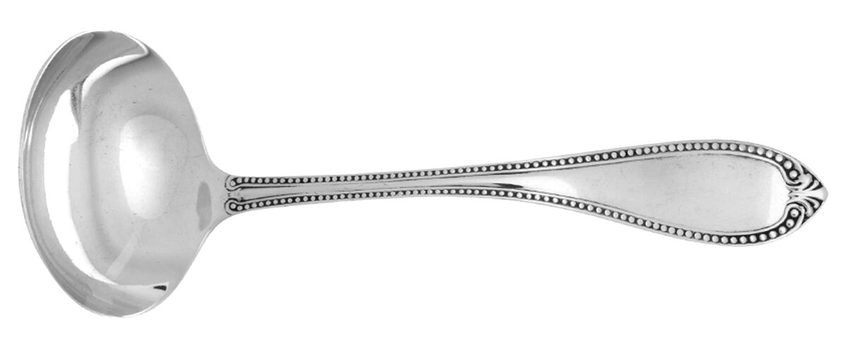 Bead (Sterling, 1850) Solid Gravy Ladle by John Polhamus-1